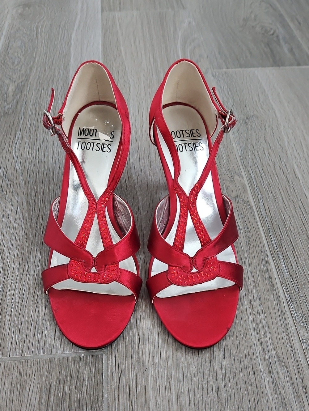 Mootsies Tootsies Red Strappy Evening Heels
